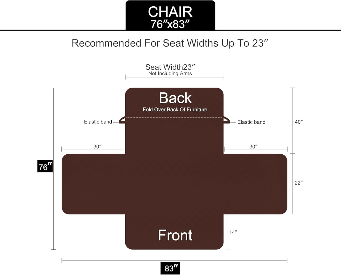 U-NICE HOME Reversible Sofa Cover Washable Couch Cover for Dogs Friendly with Elastic Straps Water Repellent Furniture Protector for 3 Cushion Couch (Sofa, Coffee/Beige) - Colors B
