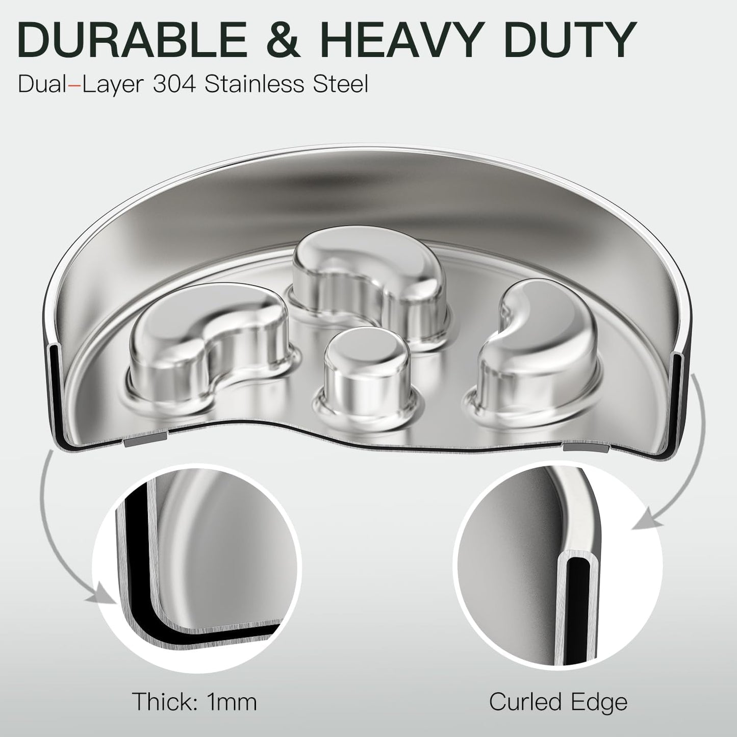 Slow Feeder Dog Bowl-1Cup for Small Puppy, Double-Layer 304 Stainless Steel Puzzle Bowl, Anti-Choking for Fast Eaters, Heavy-Duty Non-Slip Base, Dishwasher Safe