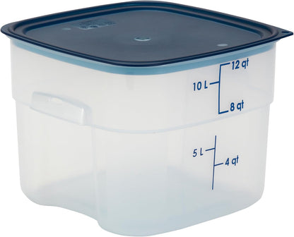 Cambro FreshPro 12 Quart (QT) Food Storage Container with Lid (Restaurant Grade) - for Food Prep, Commercial Kitchen, Pet and Dog Food Container (Translucent)