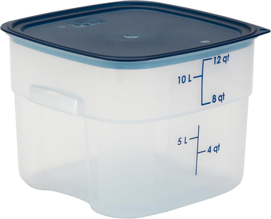 Cambro FreshPro 12 Quart (QT) Food Storage Container with Lid (Restaurant Grade) - for Food Prep, Commercial Kitchen, Pet and Dog Food Container (Translucent)