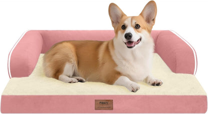 Large Dog Bed Orthopedic Washable - Beds Bolster - Medium XL XLarge Big Dogs - Memory Foam Couch Sofa - Waterproof with Removable Cover