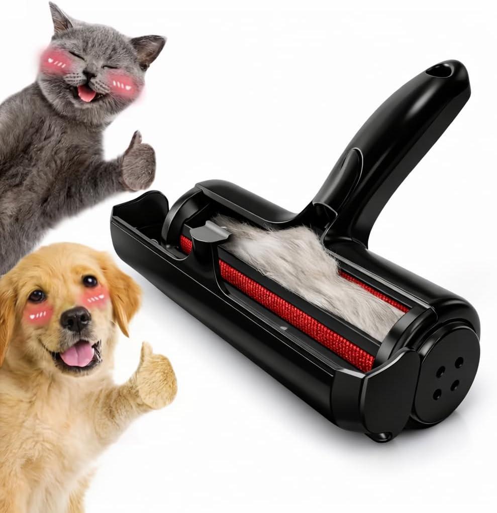 Pet Hair Remover Original Size Reusable Lint Roller for Cat & Dog Hair on Furniture, Couch, Carpet, Car, Rugs & Bedding Portable, Eco-Friendly White Classic