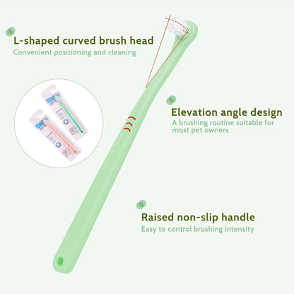 salbsever 4Pcs Dog Toothbrush Pet Toothbrush Soft Mini Cat Tooth Brush Puppy Tooth Brush, Travel Portable Mini Head Deep Clean Kit for Small Dog & Cat, Puppy, Kitten