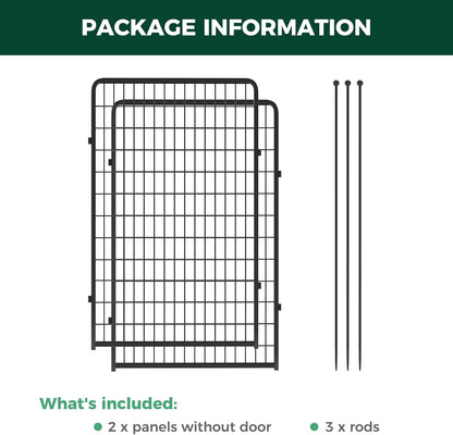FXW Rollick Unleashed Dog Playpen for Indoor, Yard, RV Camping, 24 inch 8 Panels for Small and Puppy Dogs, Black│Patented