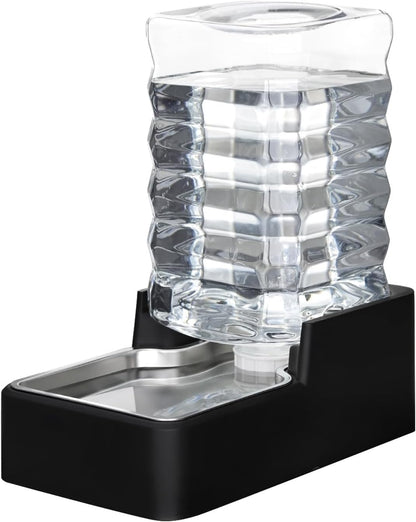 RIZZARI 10L Stainless Steel Dog Water Dispenser – Large Capacity Gravity Auto-Refill Waterer with Anti-Tip Design for Large Dogs, Ideal for Living Rooms, Offices & Indoor Pet Spaces