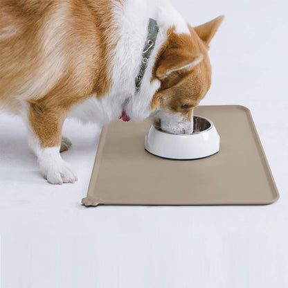 AUDWUD Silicone Waterproof Pet Feeding Mats,Anti Slip Bowl Pad,Dog Mat for Food and Water