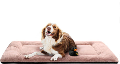 Dog Beds Crate Pad for Medium/Large Dogs Fit Metal,Ultra Soft, Washable & Anti-Slip Kennel Pad for Dogs Cozy Sleeping Mat,Gray 36inch