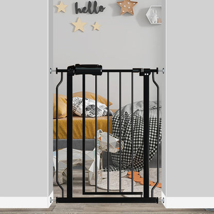 Fairy Baby Extra Wide Baby Gate Black 57.5-62 Inch Wide, Walk Through Pressure Mounted No Drill for Doorways, Long and Large Tension Dog Gates for Pet and Kids