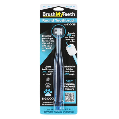 Brush My Teeth Small Dog Toothbrush, Rounded Brush Head -Soft Flexible Bristles, Safe and Gentle Brushing for Small Dogs, Small Breeds and Puppy, Daily Brushing Adds Years of Healthy Life, Multicolor