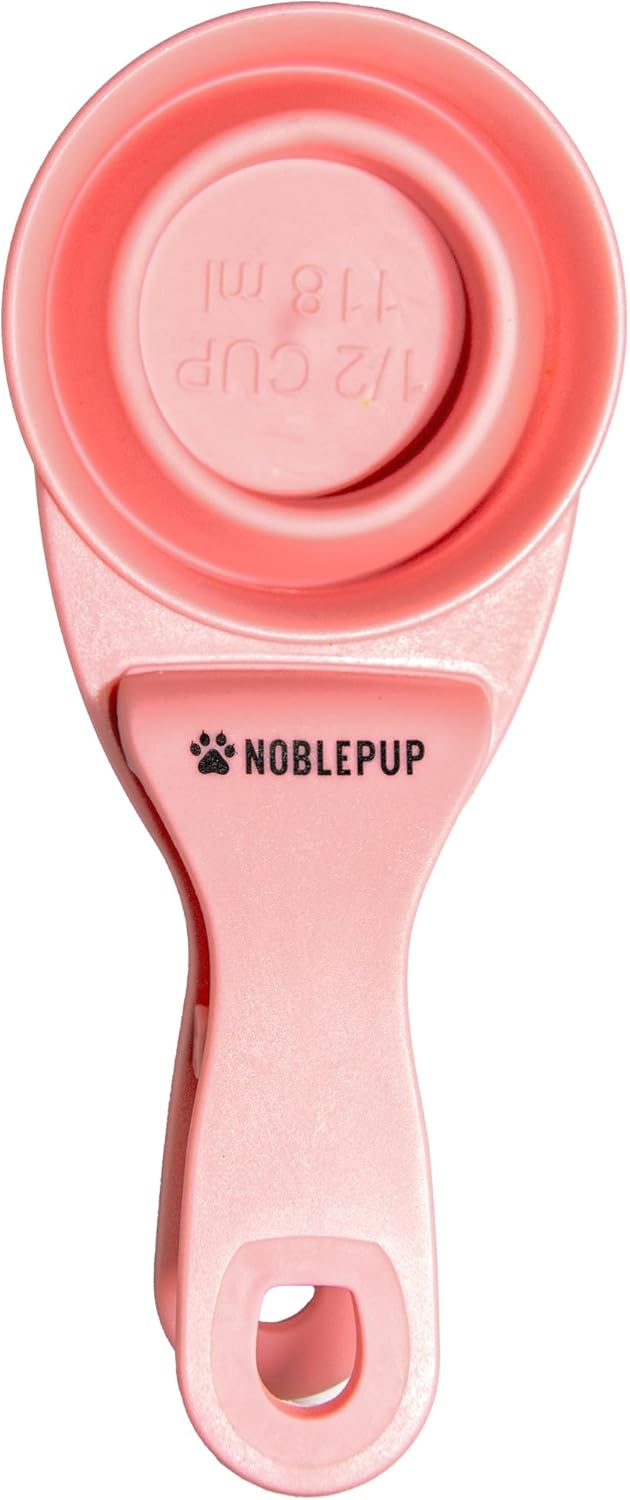 MeasureMate Pet Food Scoops with Bag Clip for Dog and Cat - 3-in-1 Multi-Function Collapsible Food Measuring Cup - 1 Cup Capacity, 8oz, Green - Dishwasher Safe