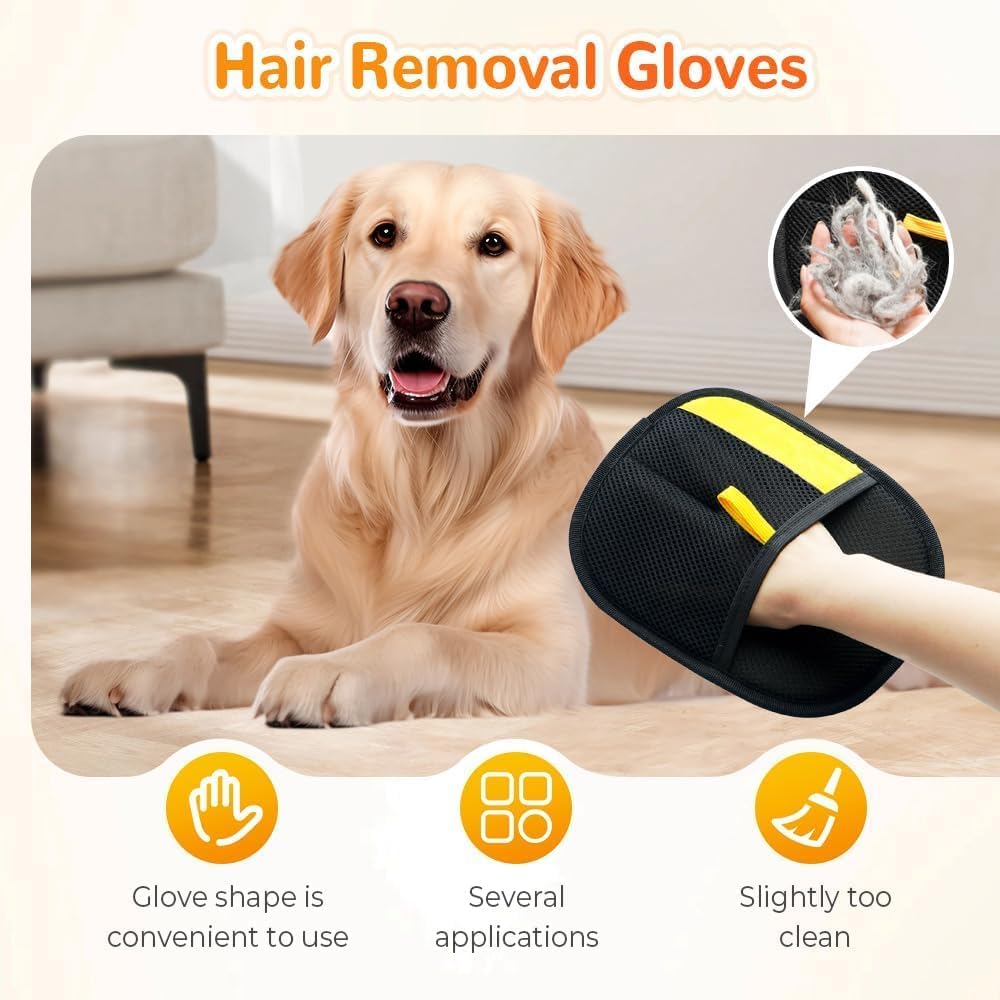 Pet Hair Removal Glove for Dogs & Cats – 1 PC Single Grooming Mitt, Double-Sided Electrostatic Design, Reusable, Washable, Gentle Massage