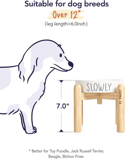 Slow Feeder Dog Bowl - 1.5 Cups Ceramic Puzzle Feeder for Small & Medium Breeds, Maze Design Bowl for Puppy & Fast Eaters, White Pet Dish to Control Eating Speed