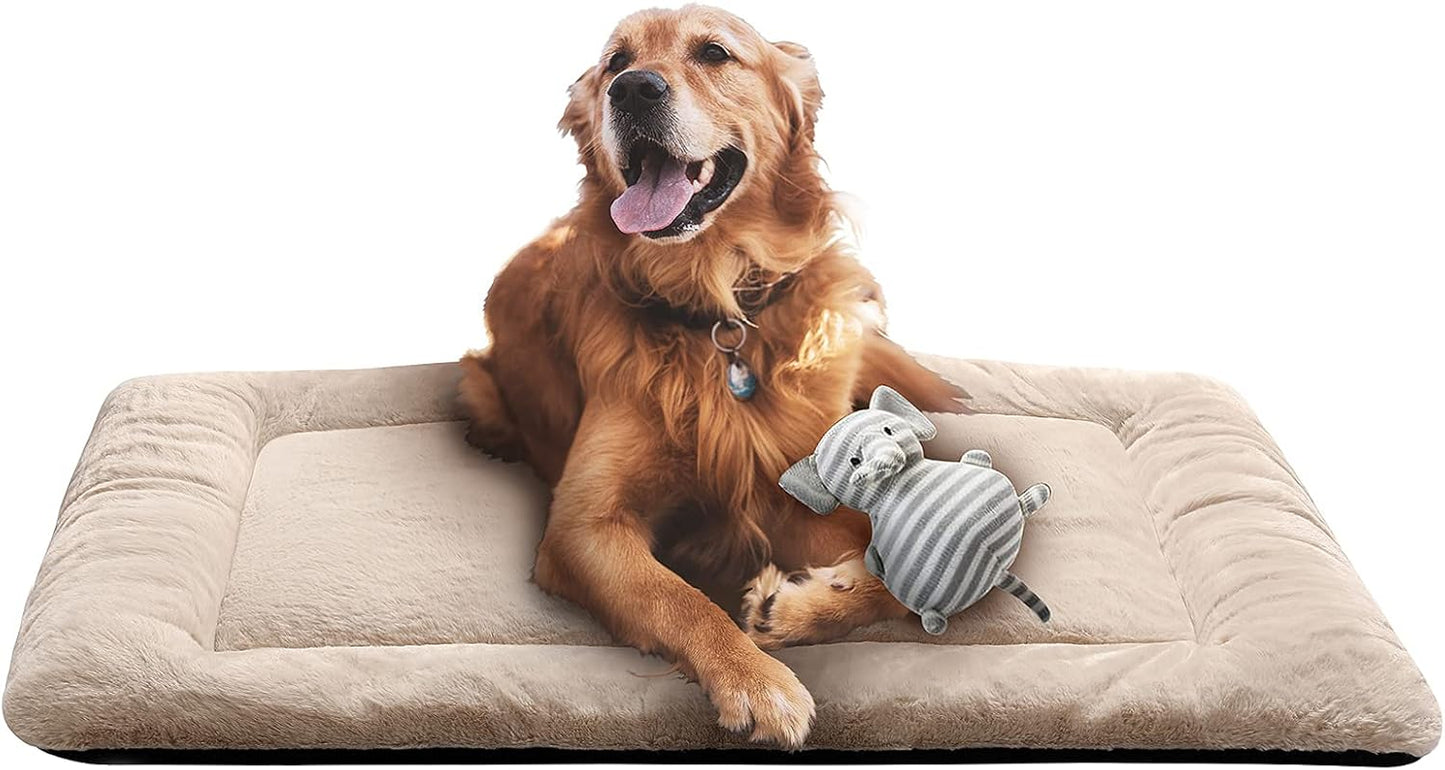 Dog Beds Crate Pad for Medium/Large Dogs Fit Metal,Ultra Soft, Washable & Anti-Slip Kennel Pad for Dogs Cozy Sleeping Mat,Gray 36inch