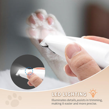 2026 New Pet Precision Trimmer, Dog Paw Trimmer with LED Light, Low Noise, IP68 Waterproof, Dual-Speed Motor, Suit for Trimming Paw, Ear, Face, Butt, Eyebrows, USB Rechageble