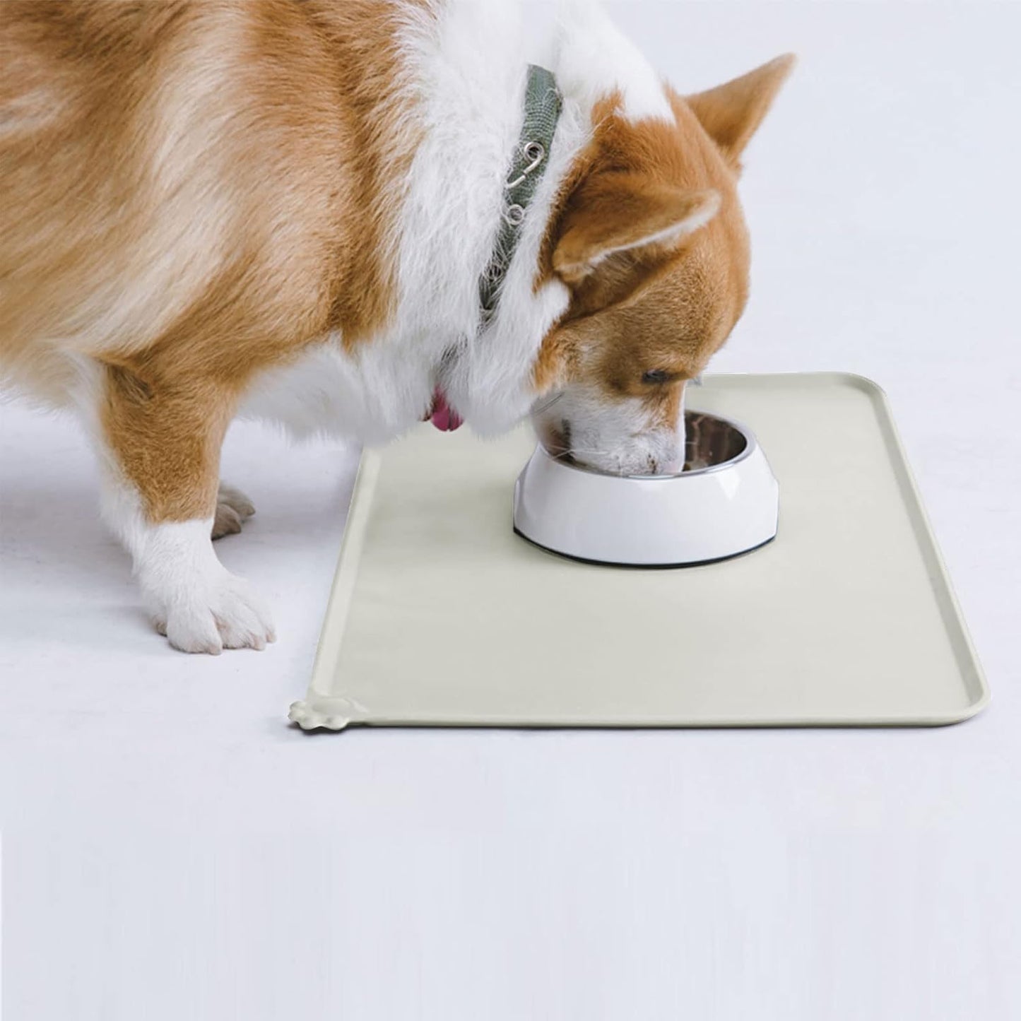 AUDWUD Silicone Waterproof Pet Feeding Mats,Anti Slip Bowl Pad,Dog Mat for Food and Water