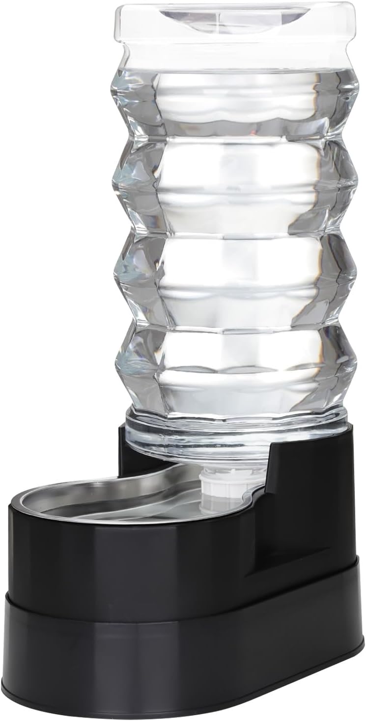 RIZZARI 8L Elevated Pet Water Dispenser – Stainless Steel Gravity Waterer with Auto-Refill Design for Medium and Large Dogs & Senior Pets -Comfortable Drinking Height for Living Rooms,Multi-Pet Homes