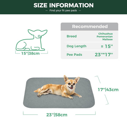 FXW Washable Pee Pads for Dogs, Puppy Pads with Super Absorbent, Specifically Designed for FXW Rollick/Homeplus 24inch 6 Panels Dog Playpen, 39" x 63" Rectangle, Khaki, 1 Pack