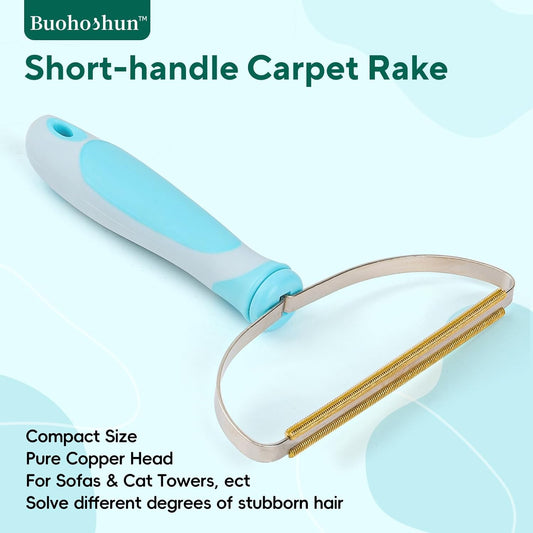 Pet Hair Remover, Retractable Carpet Scraper Rake, Portable Carpet Scraper of Dog Cat Hair Remover for Embedded Fur Removal from Carpet, Stair or Rug