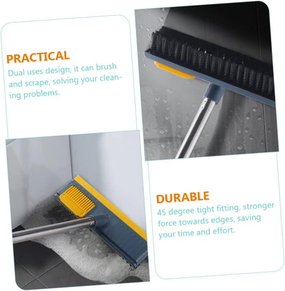 PartyKindom Household Push Broom Pet Hair Broom for Carpet Cleaning Angle Scrub Brush Telescopic Tube