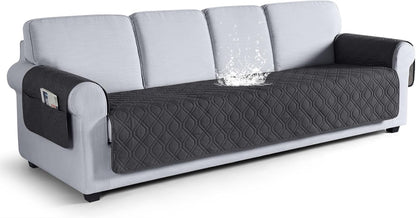 VANSOFY Couch Cover, Waterproof Sofa Covers Washable Slipcover Furniture Protector Couch Seat Covers Non-Slip Couch Cover for Dogs, Pets(Sofa, Dark Gray)