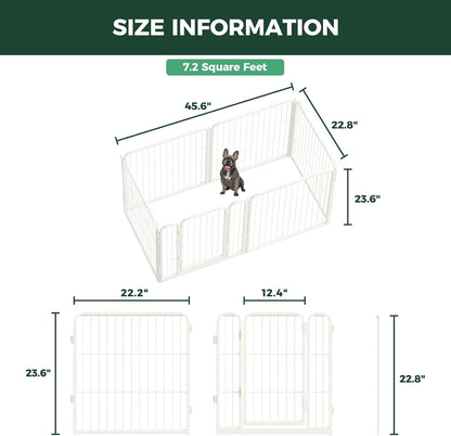 FXW Homeplus Unleashed Indoor Dog Playpen - Stress-Free and Safe Play, Heavy Duty 24 Inch 6 Panels Dog Pen for Puppy and Small Dogs, Black│Patented