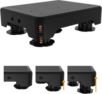 Adjustable Step Stool for Adults, Noctilucent Bed Step Stools, 660 LBS Capacity Non-Slip Safety Step Platform Indoor and Outdoor for Seniors and Kids, Wide Step Stools Elderly Assistance at Night
