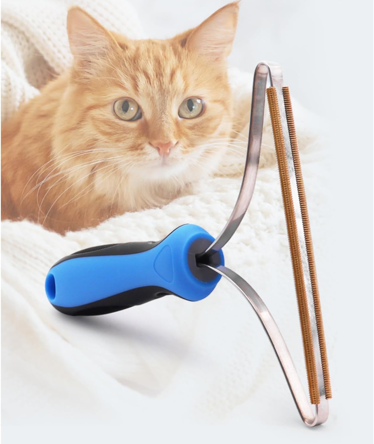 Pet Hair Remover, Carpet Brush Tool, Dog Cat Hair Remover, Lint Removers, Carpets Rake for Pet Hairs Removal, Suitable for Car Mat,Couch,Pets Bed,Furniture,Rug,Blue