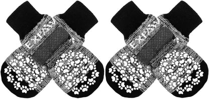 EXPAWLORER Anti Slip Dog Socks to Prevent Licking Paws, Dog Shoes for Hot Pavement, Dog Booties for Small Medium Large Senior Dogs, Traction Control Boots & Paw Protectors for Hardwood Floors