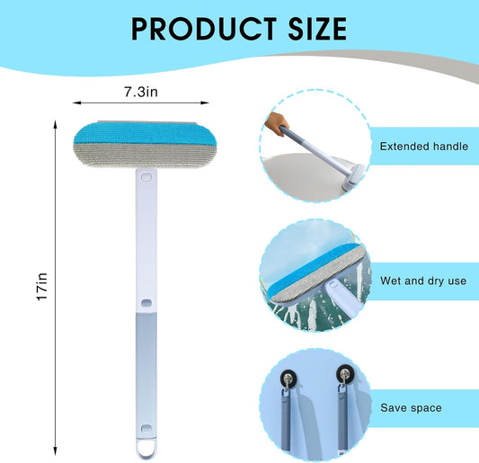 2 Pcs Pet Hair Remover for Furniture, Reusable Lint Roller for Couches, Carpets, Clothes, Bedding (17 Inch)