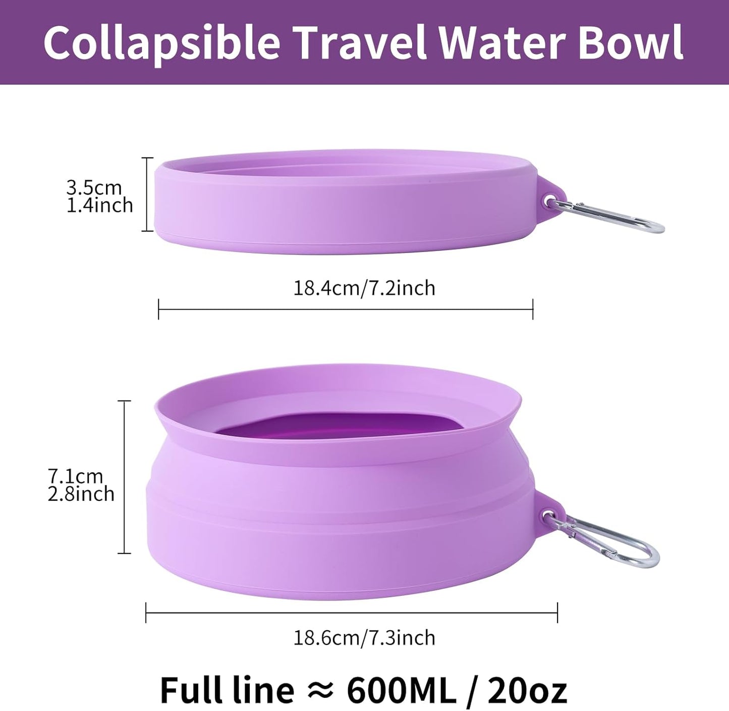 SLSON Spill Proof Dog Water Bowl for Cars,Collapsible No Splash Dog Travel Bowls Integrated Molding Portable Pet Bowl for Vehicle Road Trip Truck,RV,SUV,Boat Accessories (Cold Grey)