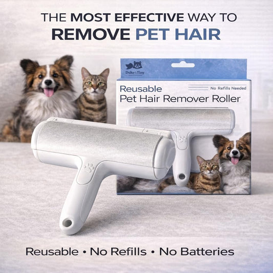 Reusable Pet Hair Remover Roller for Dogs and Cats – Reusable Lint Brush for Furniture, Couch, Carpet and Clothes – Self-Cleaning Hair Removal Tool for Sofa, Bed and Car Seats - Eco Friendly