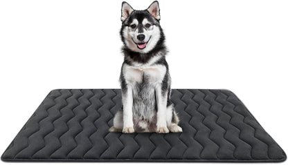 Bubble bear Dog Crate Mat - Ultra Soft, Washable & Anti-Slip Kennel Pad for Small/Medium/Large Dogs, Dark-Hued to Hide Stains (48"x30")
