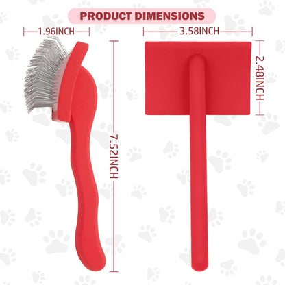 Dog Slicker Brush for Golden Doodle Grooming Kit - Dematting Brushes for Goldendoodles, Labradoodles, Poodles - Pet Hair Brush for Medium & Long Haired Dogs - Large (Blue)