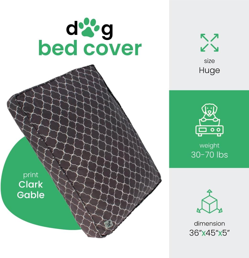 Molly Mutt Medium to Large Dog Bed Cover- Forever Young Print - Measures 27”X36”X5’’ - 100% Cotton - Durable - Breathable - Sustainable - Machine Washable Dog Bed Cover (Dd82b)