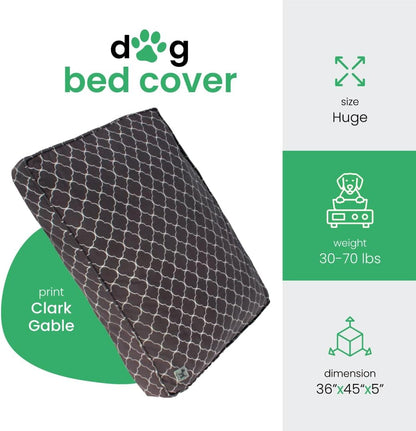 Molly Mutt Medium to Large Dog Bed Cover- Forever Young Print - Measures 27”X36”X5’’ - 100% Cotton - Durable - Breathable - Sustainable - Machine Washable Dog Bed Cover (Dd82b)