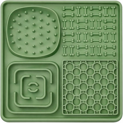 Hearth & Paw Silicone Lick Mat for Dogs Slow Feeder & Enrichment Mat, Food-Grade 100% BPA-Free Silicone, Mental Stimulation, Better Digestion, Anxiety Relief, Multiple Colors Available (Gray)
