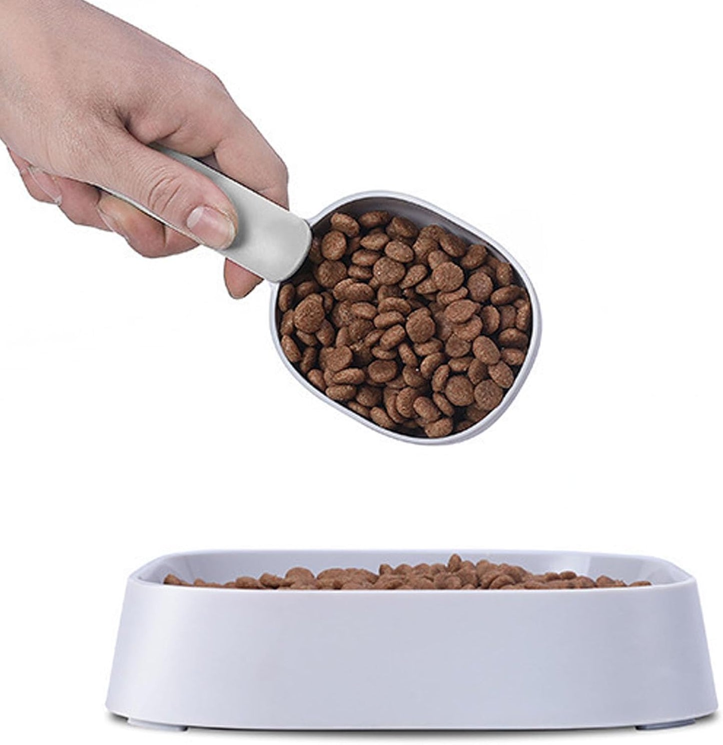 Fockety Dog Food Scoop, Pet Food Scoop with Clip for Sealing, Keep Pet Treats Freshness, Easy Scooping for Daily Feeding at Home, for Dogs, Cats, Rabbits