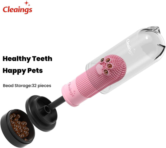 Pet Finger Toothbrush with Flavor Burst Beads, 360° Silicone Toothbrush Kit for Dogs & Cats, Deep Teeth Cleaning - 6 Pcs Mix Flavor