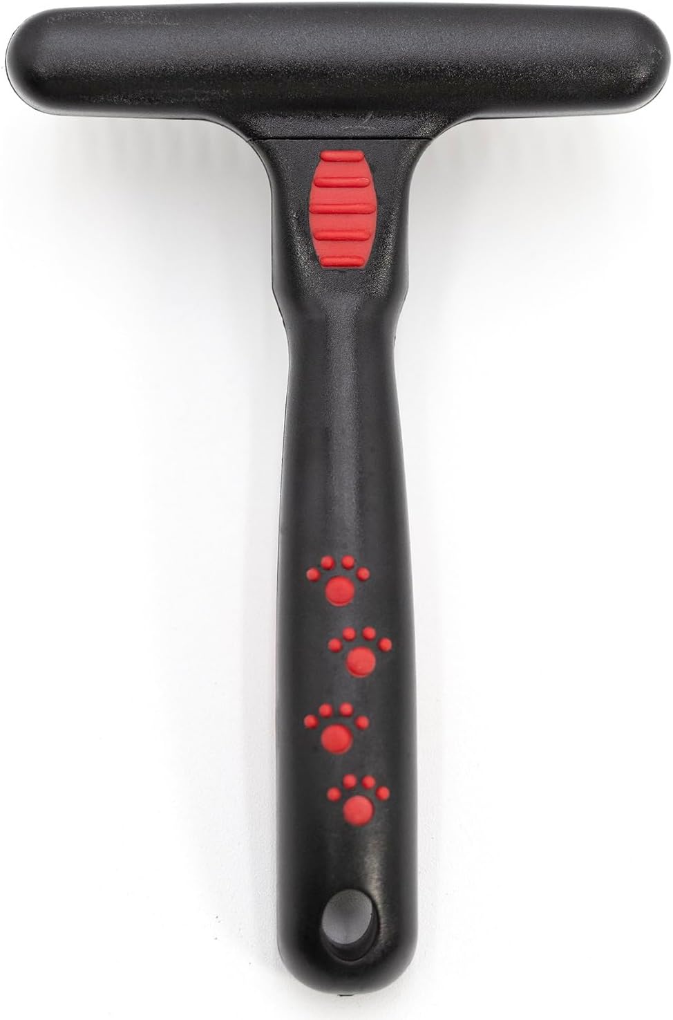 Jeffers Pet Magic Spring Undercoat Rake for Dogs & Cats, Pet Deshedding Brush, Undercoat Hair Removal Rake, Grooming Tool for Detangling, Removing Fur & Mats, Red Black Handle - Single Row 13 Pins