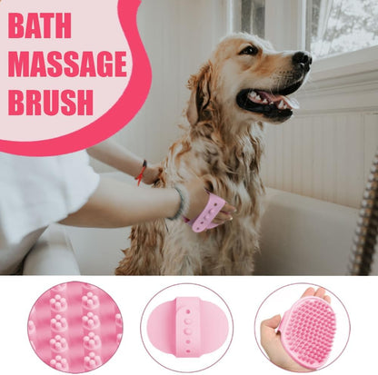 Dog Brush Grooming Kit 5PCS - Dog Brush for Shedding,Puppy Brush and Flea Comb for Dogs, Slicker Brush Comb and Dog Hair Brush Set Blue, Grooming at Home or Travel
