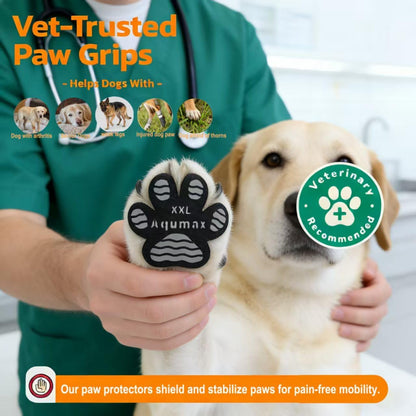 Dog Paw Protector Non-Slip Gripper Traction Pads,Walk Assistant for Senior Dogs,Foot Stickers for Hardwood Floors,Dog Shoes Booties Socks Replacement,6 Sets (24 pcs) XXL Black