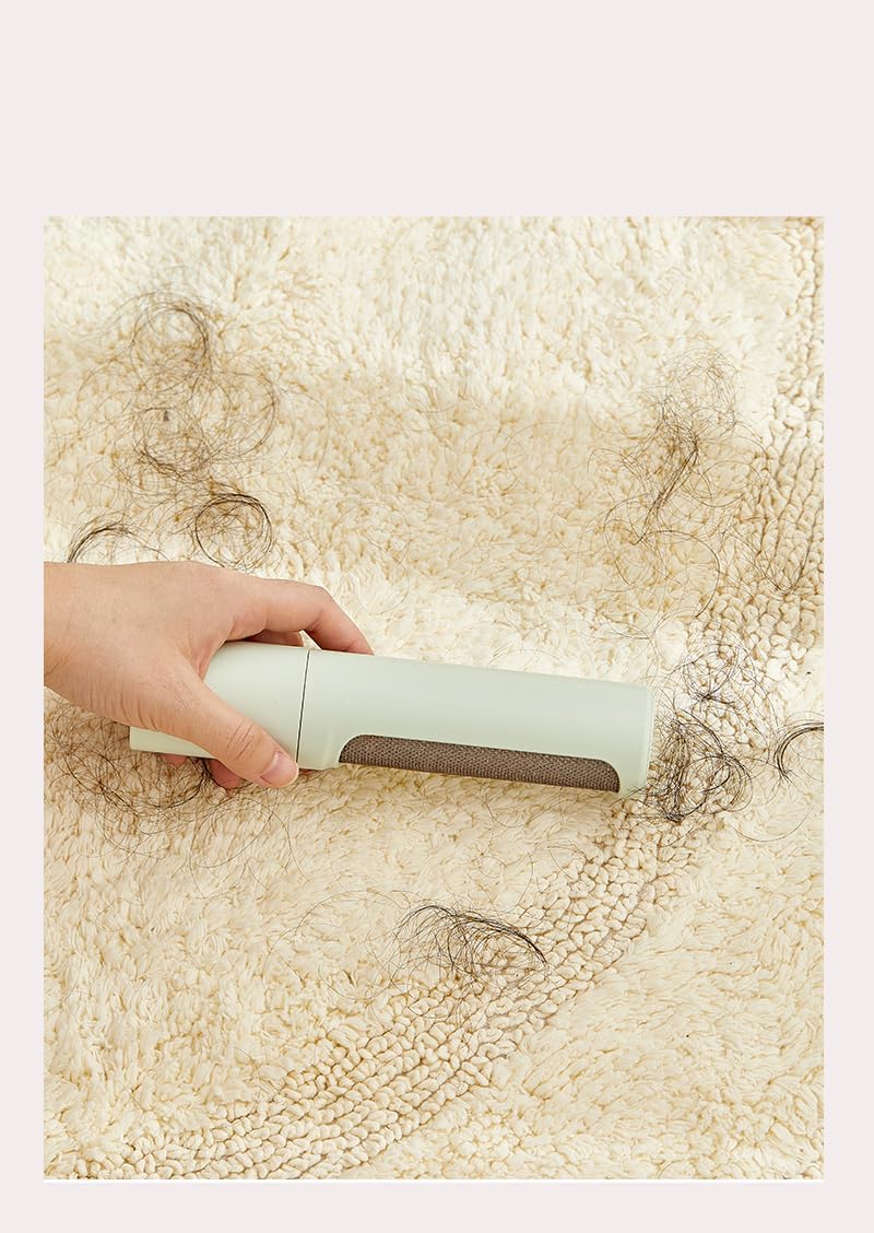 Pet Hair Remover Roller – 360° Self-Cleaning, Reusable Lint Roller for Pet Hair on Couch, Clothes, Car & Bed – Dog & Cat Fur Remover Brush – Pink