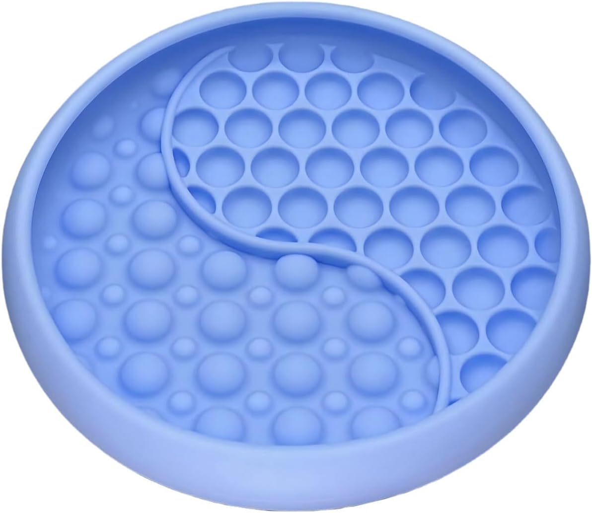 Lick Mat for Dogs, Silicone Slow Feeder Licking Mat with Non-Slip Suction Cups, Freeze-Friendly Lick Bowl for Enrichment Play, Anxiety Relief & Keeps Busy (8.0" x 1.4" Light Blue)