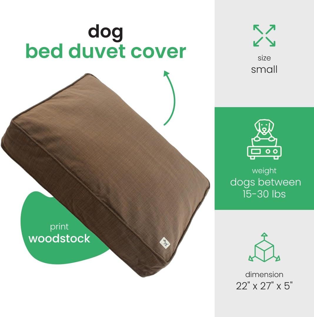 Molly Mutt Medium to Large Dog Bed Cover- Forever Young Print - Measures 27”X36”X5’’ - 100% Cotton - Durable - Breathable - Sustainable - Machine Washable Dog Bed Cover (Dd82b)
