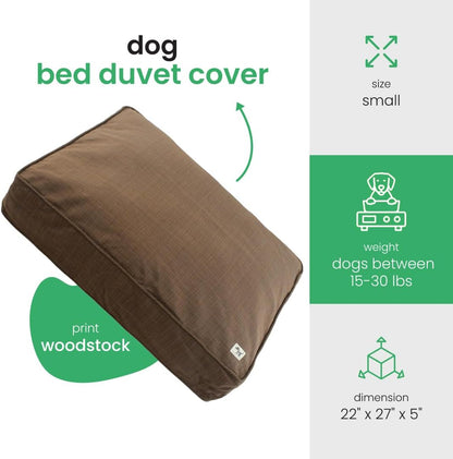 Molly Mutt Medium to Large Dog Bed Cover- Forever Young Print - Measures 27”X36”X5’’ - 100% Cotton - Durable - Breathable - Sustainable - Machine Washable Dog Bed Cover (Dd82b)
