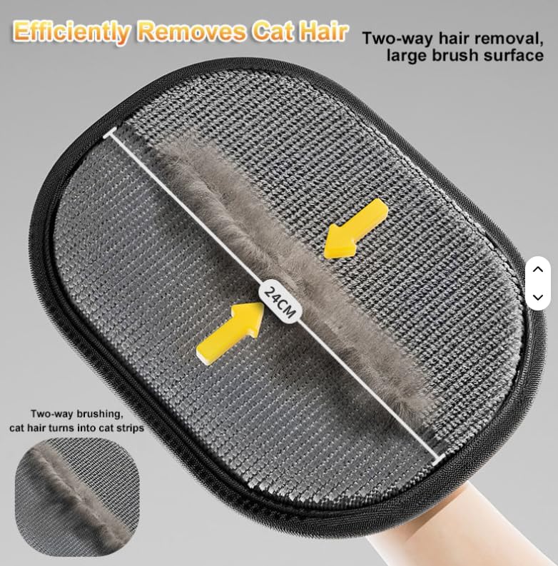 Pet Hair Removal Glove for Dogs & Cats – 1 PC Single Grooming Mitt, Double-Sided Electrostatic Design, Reusable, Washable, Gentle Massage