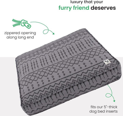 Molly Mutt Medium to Large Dog Bed Cover- Forever Young Print - Measures 27”X36”X5’’ - 100% Cotton - Durable - Breathable - Sustainable - Machine Washable Dog Bed Cover (Dd82b)