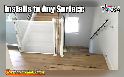 Retract-A-Gate 52 inch White: The Original and only Made in USA Retractable Baby, Dog, & Cat Gate