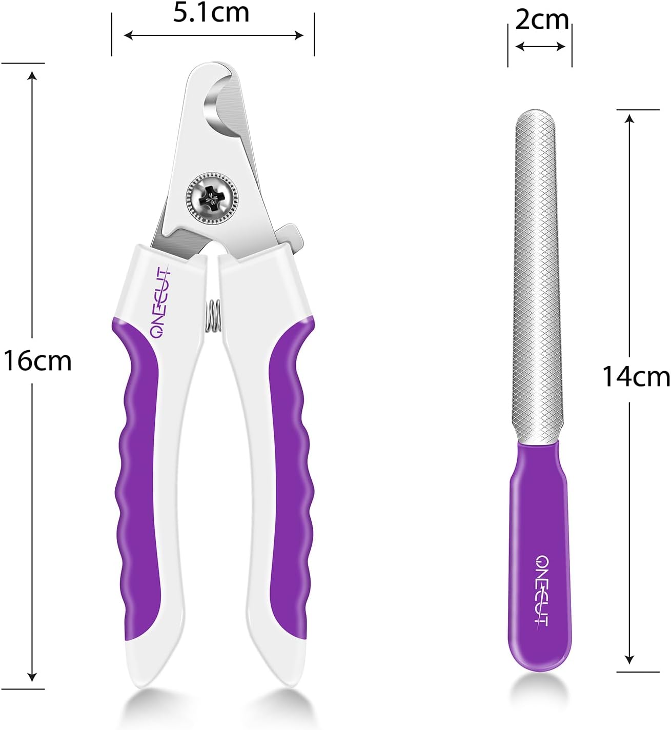 6" Dog Nail Clippers for Small, Medium and Large Breed Professional Pet Nail Trimmers -Suitable for Cats, Rabbits and Guinea Pigs with Safety Guard to Avoid Over Cutting (Pink)