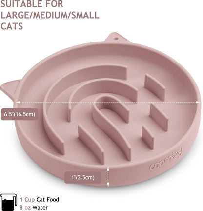 Coomazy Large Silicone Slow Feeder Dog Bowls, Interactive Puzzle Toy for Pets Food Training, Keeps Dogs Busy, Prevents Puppy Overeating (Dark Green, Large: 3.2Cup)